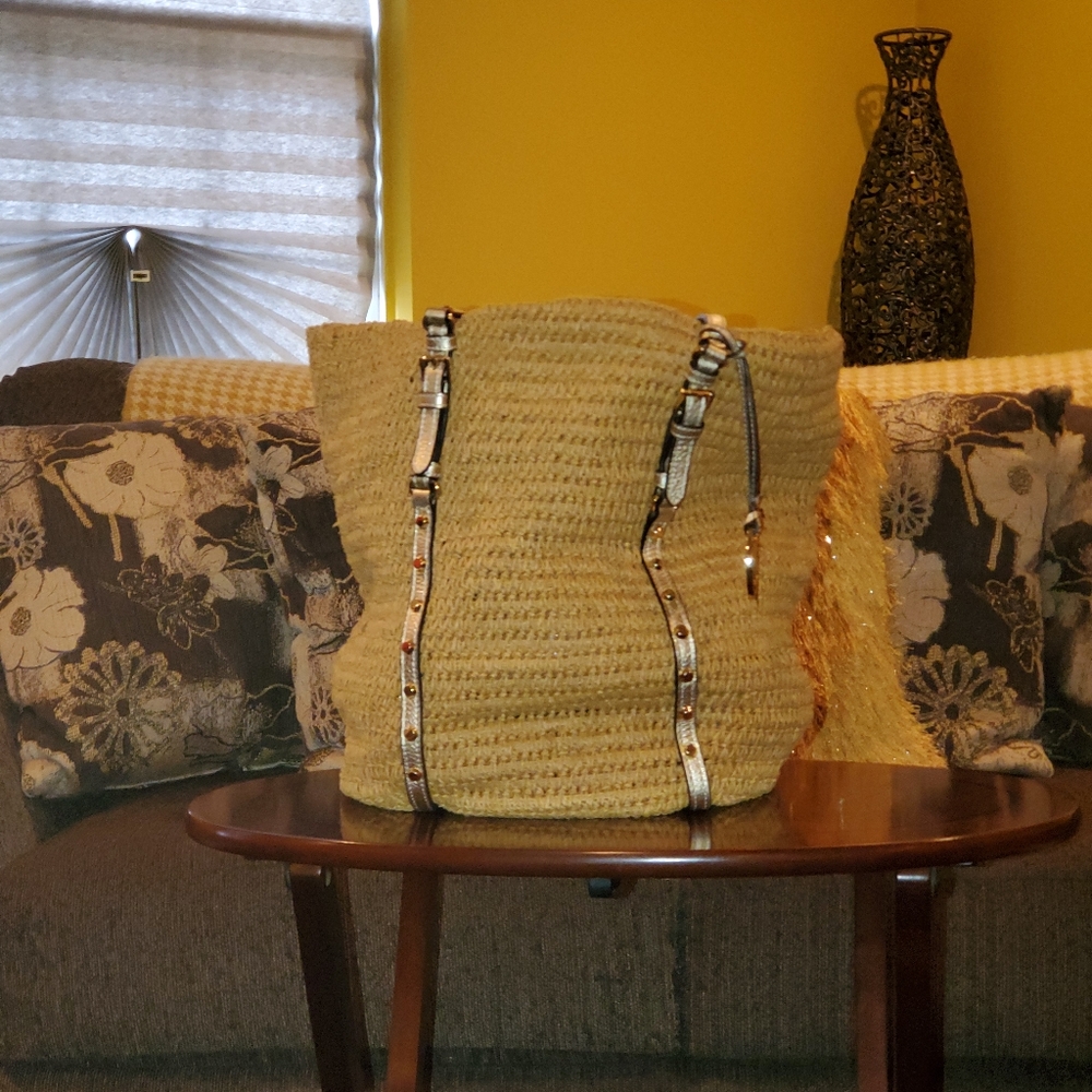 Micheal Kors XL straw bag (beach friendly "